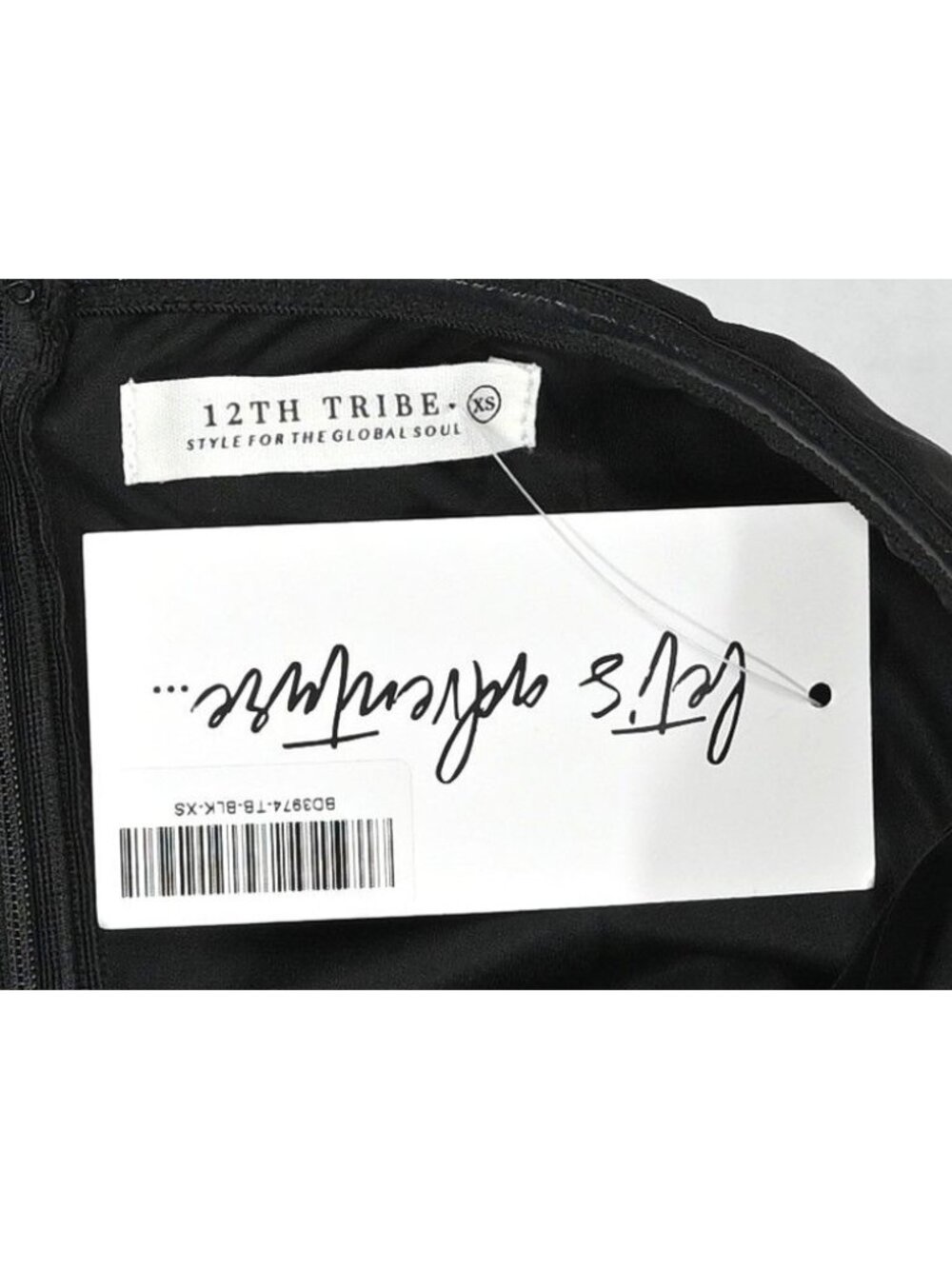 12th Tribe Tropez Black Crochet Strapless Dress in Black - Picture 4 of 5